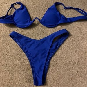 brand new zaful bikini royal blue set
